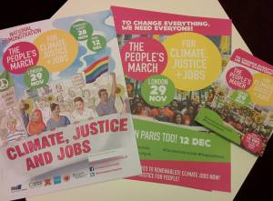 Climate change march flyer